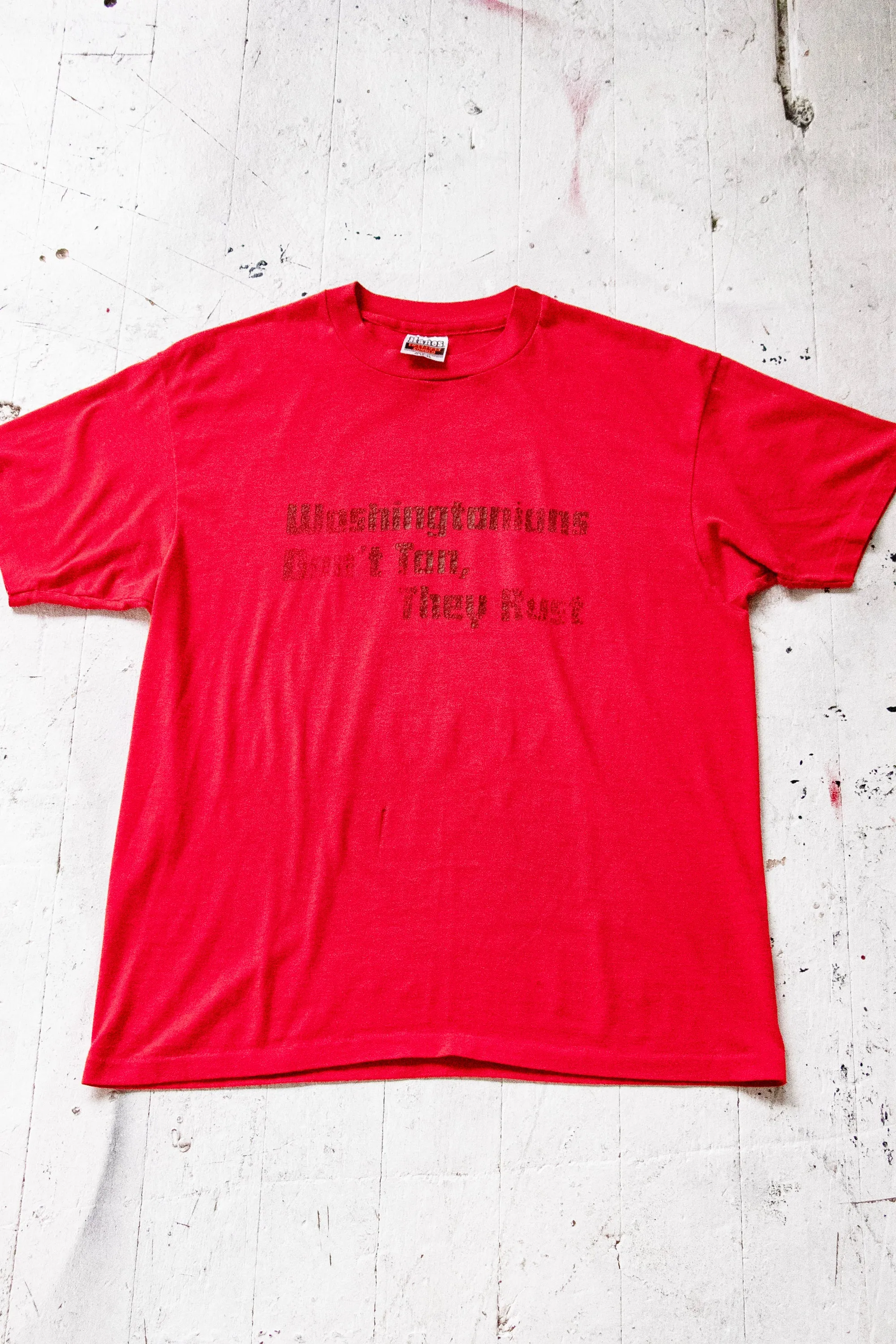 1990s Tee T-shirt Novelty WA Rust L