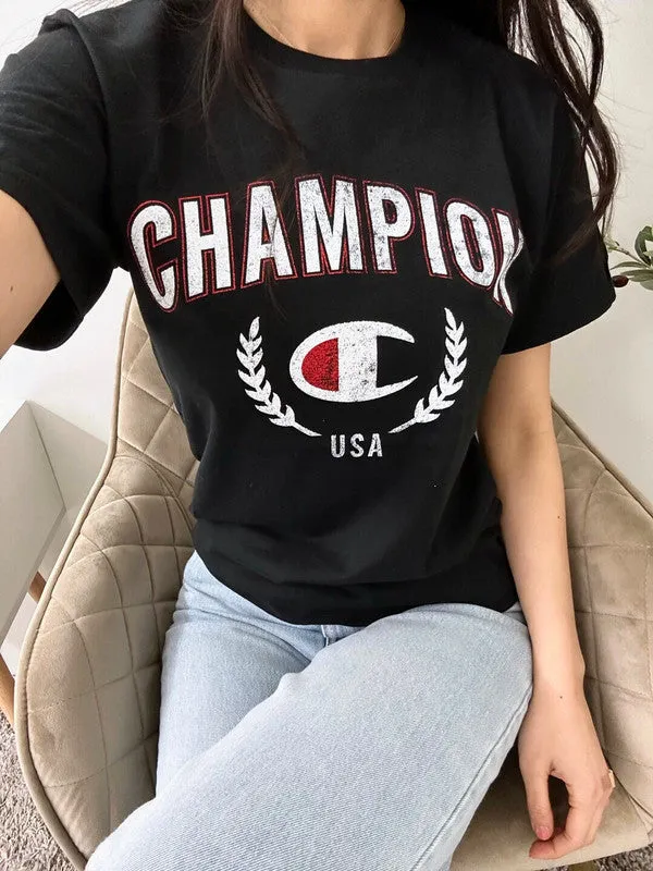 Champion Men's Classic Graphic T-shirt Black GT23H 5864LA 003