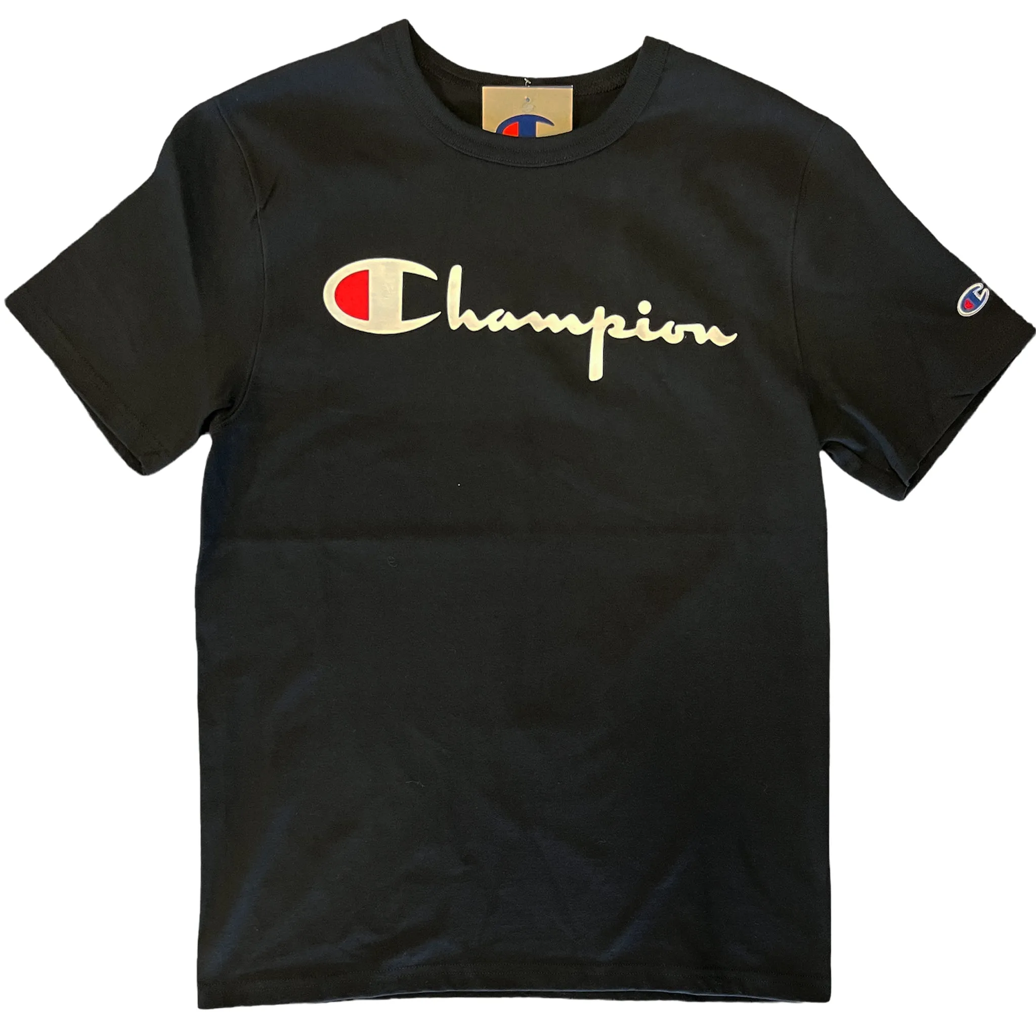 Champion Men's Script Logo Short Sleeve Tee T-Shirt