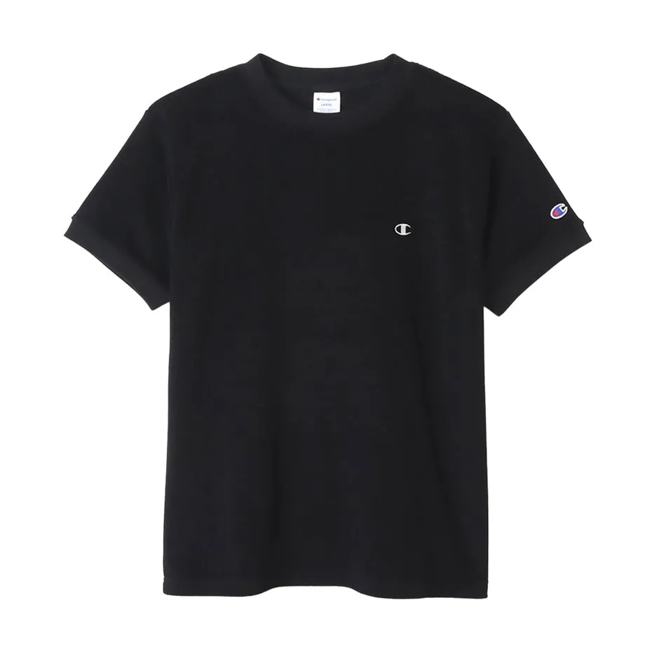 Champion Tシャツ メンズ 半袖 紳士 ウエア シャツ トップス S M L XL チャンピオン パイル生地 ロゴ シンプル ジム (在庫限り)