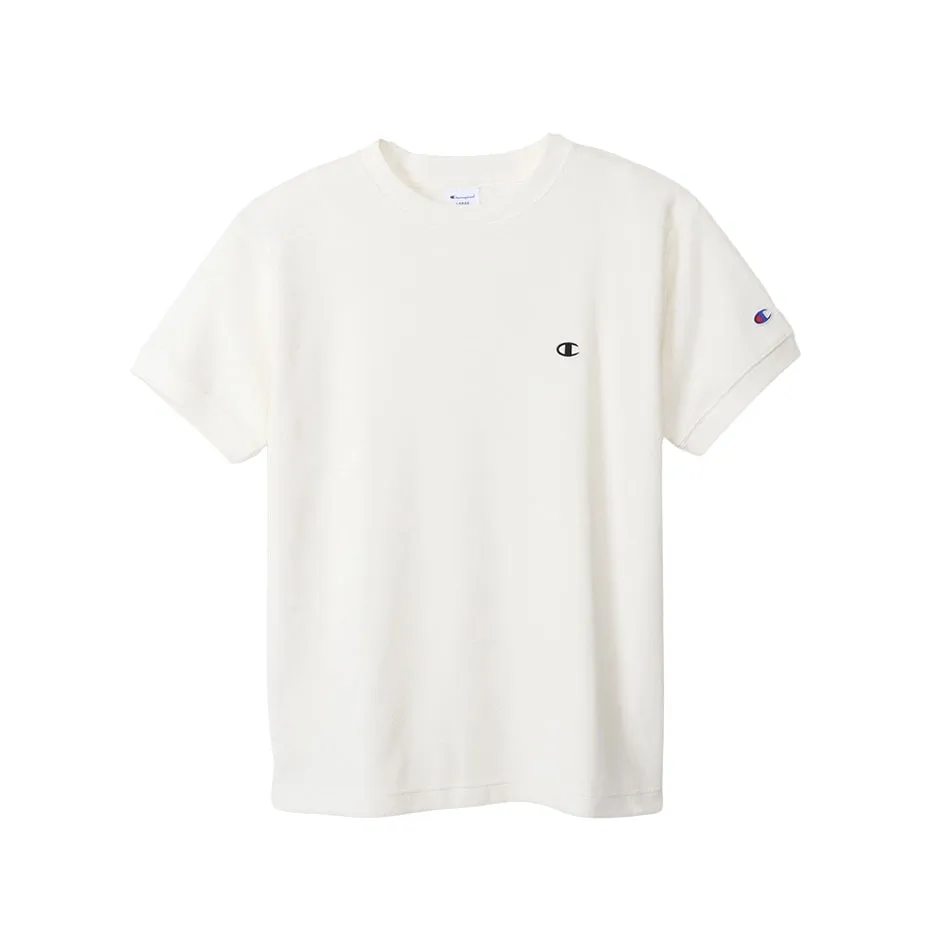 Champion Tシャツ メンズ 半袖 紳士 ウエア シャツ トップス S M L XL チャンピオン パイル生地 ロゴ シンプル ジム (在庫限り)