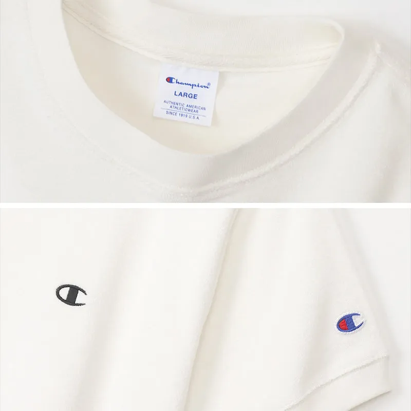 Champion Tシャツ メンズ 半袖 紳士 ウエア シャツ トップス S M L XL チャンピオン パイル生地 ロゴ シンプル ジム (在庫限り)