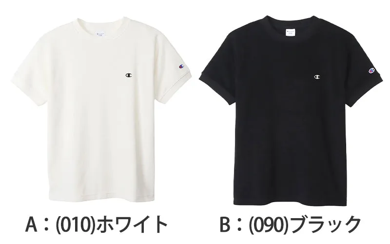 Champion Tシャツ メンズ 半袖 紳士 ウエア シャツ トップス S M L XL チャンピオン パイル生地 ロゴ シンプル ジム (在庫限り)