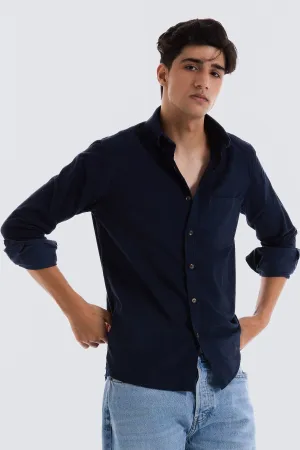 Dark Navy Corduroy Shirt