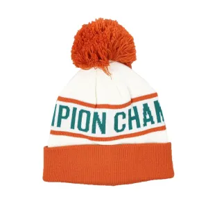 Gorro Champion With Cuff And Pom Naranja Blanco