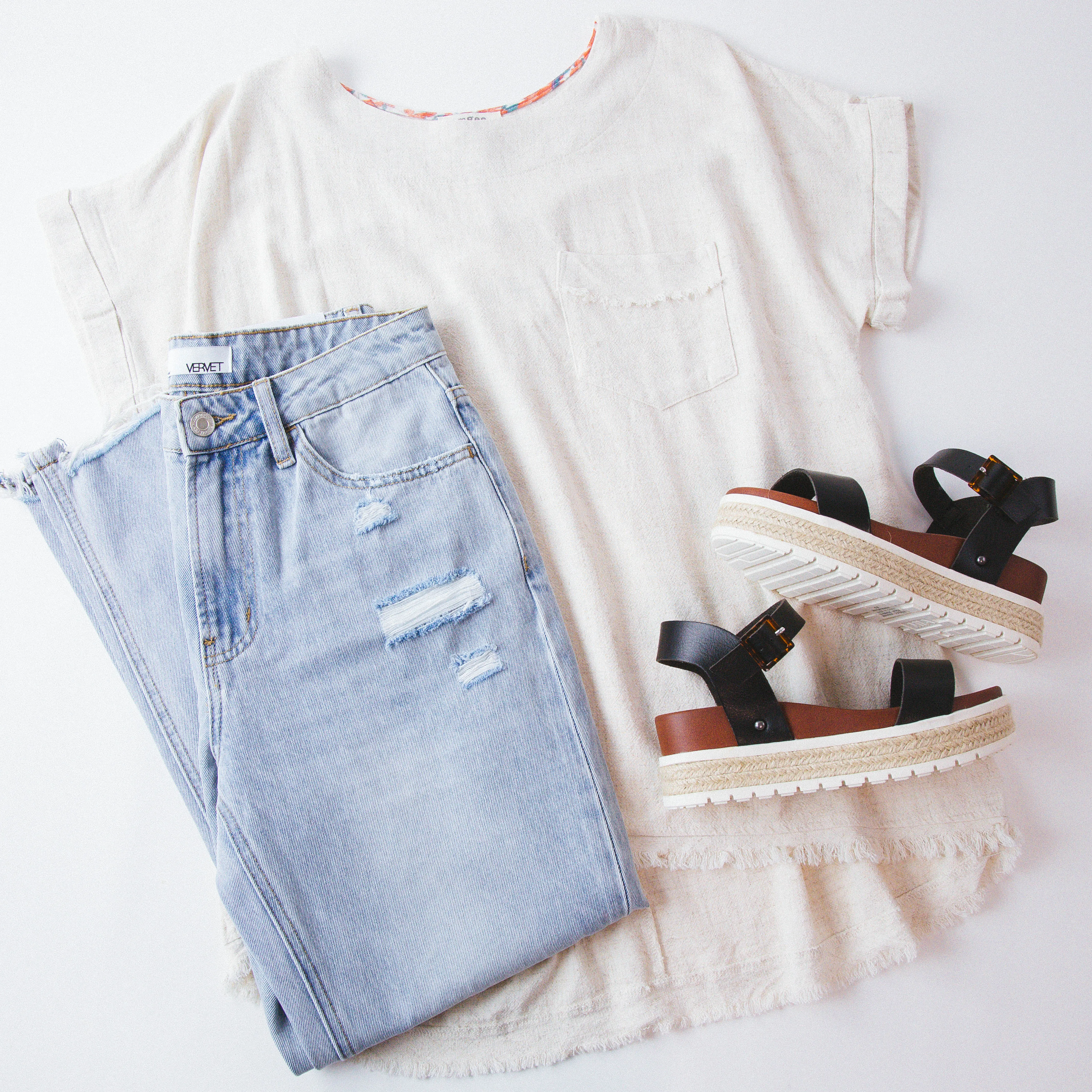 Hallie Cuff Sleeve Top, Oatmeal