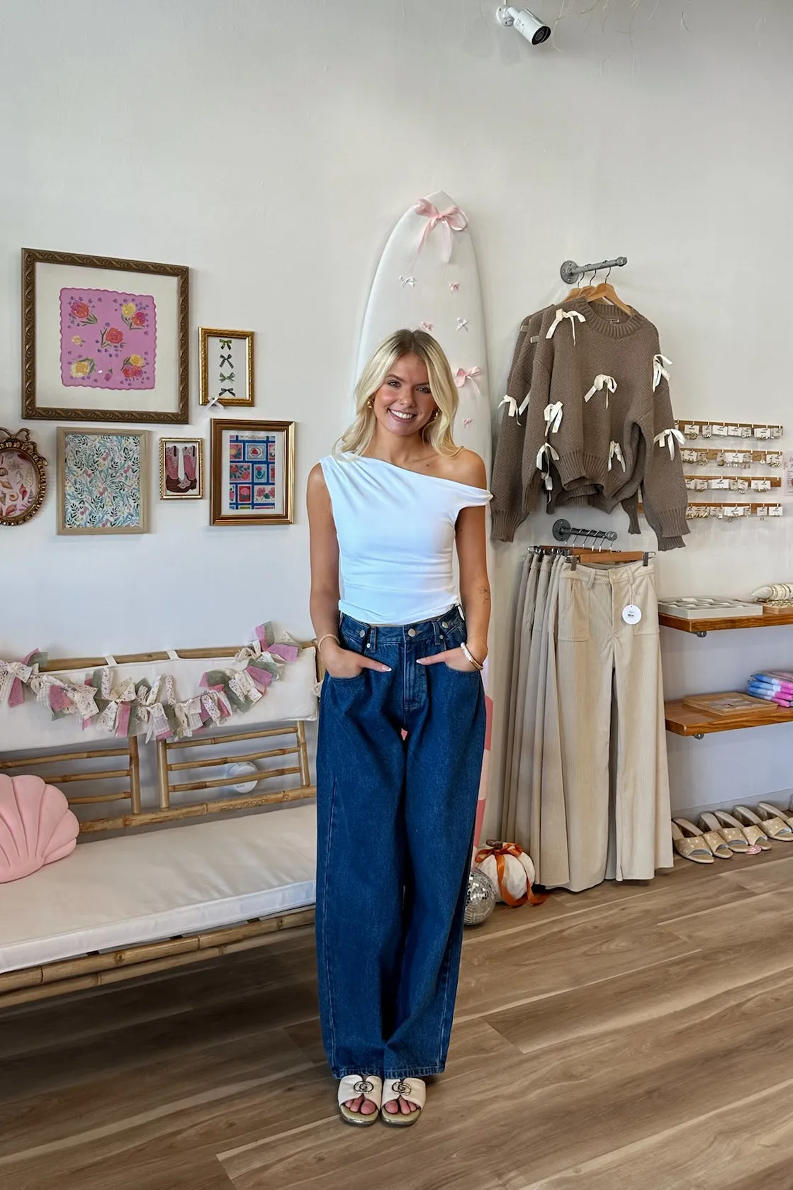 Lena Button Waist Jeans