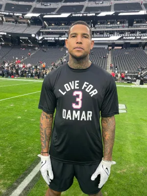 Love for Damar #3 Football T-Shirt