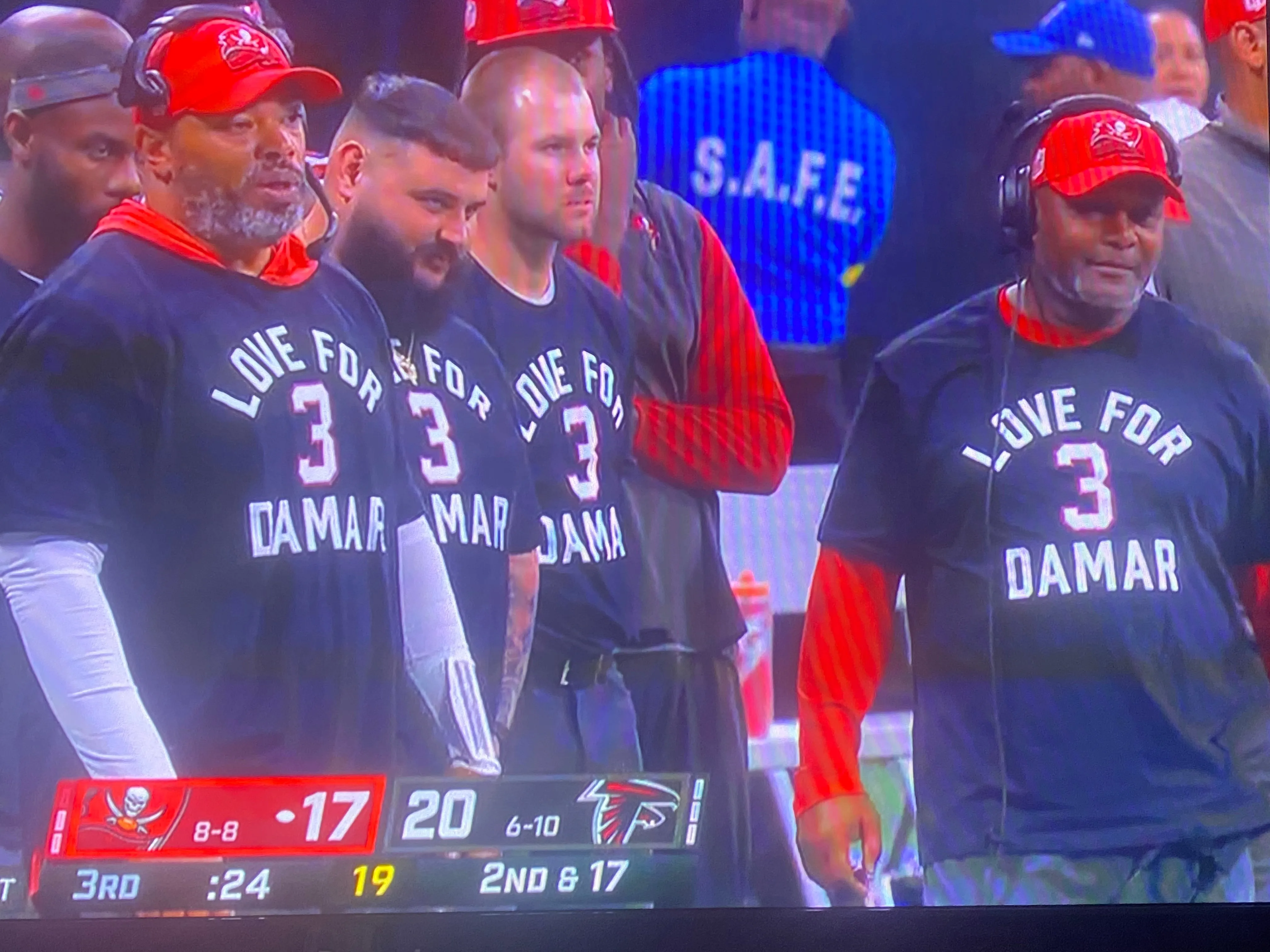 Love for Damar #3 Football T-Shirt